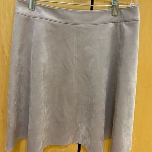 Lavender suede flare skirt